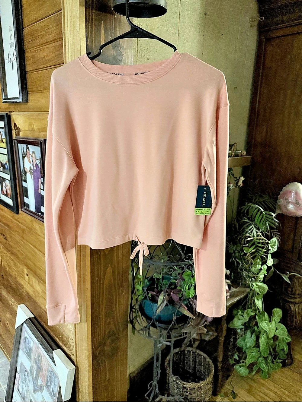 Tek Gear On-the-Go Gear Pink Long Sleeve Top Size Small NWT